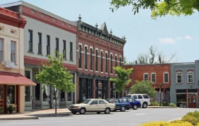 Stunning view of Adairsville, Georgia, showcasing its charming downtown area, historic landmarks, and vibrant community atmosphere.